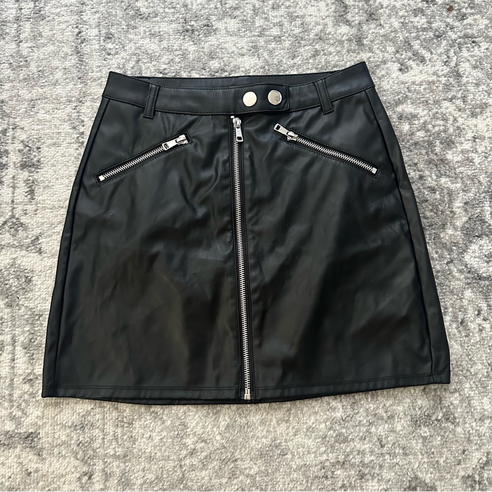 Wild Fable Black and Silver Mini Skirt Night Out